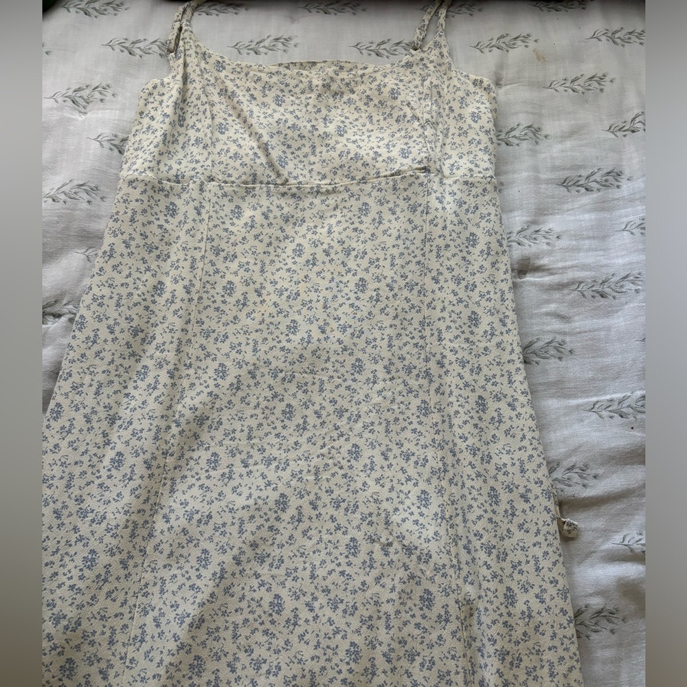 Brandy Melville new cream with blue flowers maxi dress